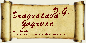 Dragoslava Gagović vizit kartica